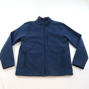The North Face Apex Soft Shell Jacket Mens Blue Sz XL Fleece lined
